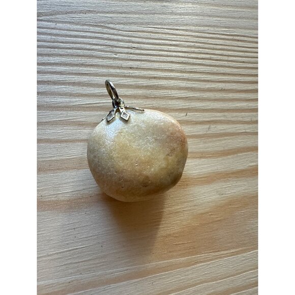 Ichthys Fish Symbol Stone Pendant With Metal Accents For Necklace Or Bracelet - Picture 3 of 4